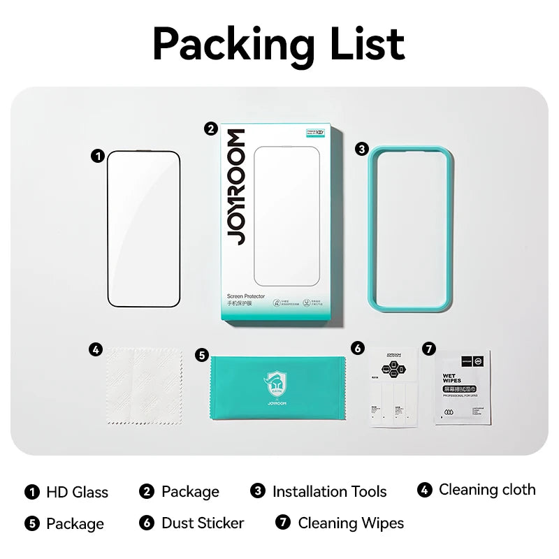 1/2/3Pcs HD Glass Screen Protector for Iphone 16 15 14 13 12 11 Pro Max Full Screen Tempered Glass Protection for Iphone