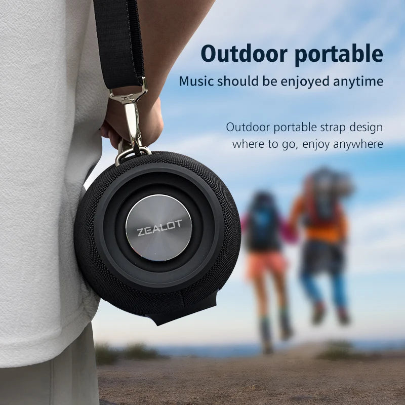 S67 Wireless Speaker Withshoulder Strap,Outdoor,Waterproof,Portable Speaker with Loud Stero and Booming Bass,40H Playtime
